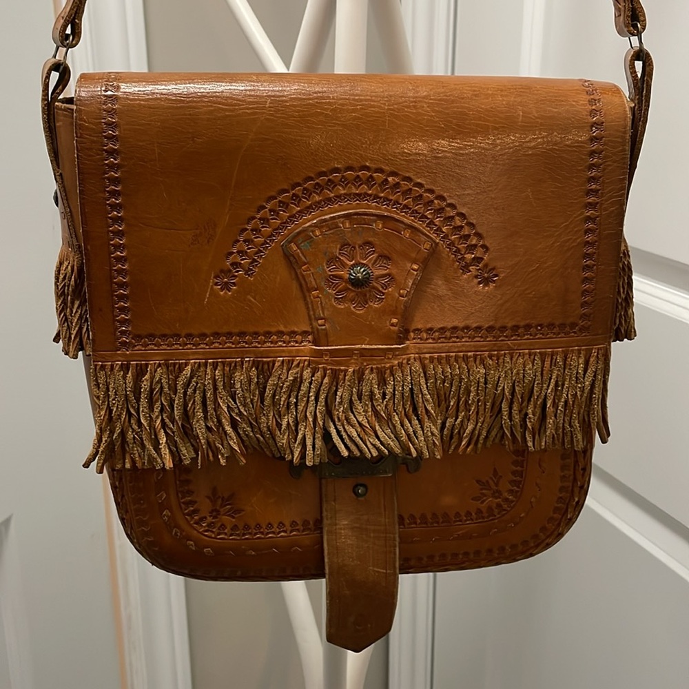 Boho  Leather Fringe Shoulder Bag